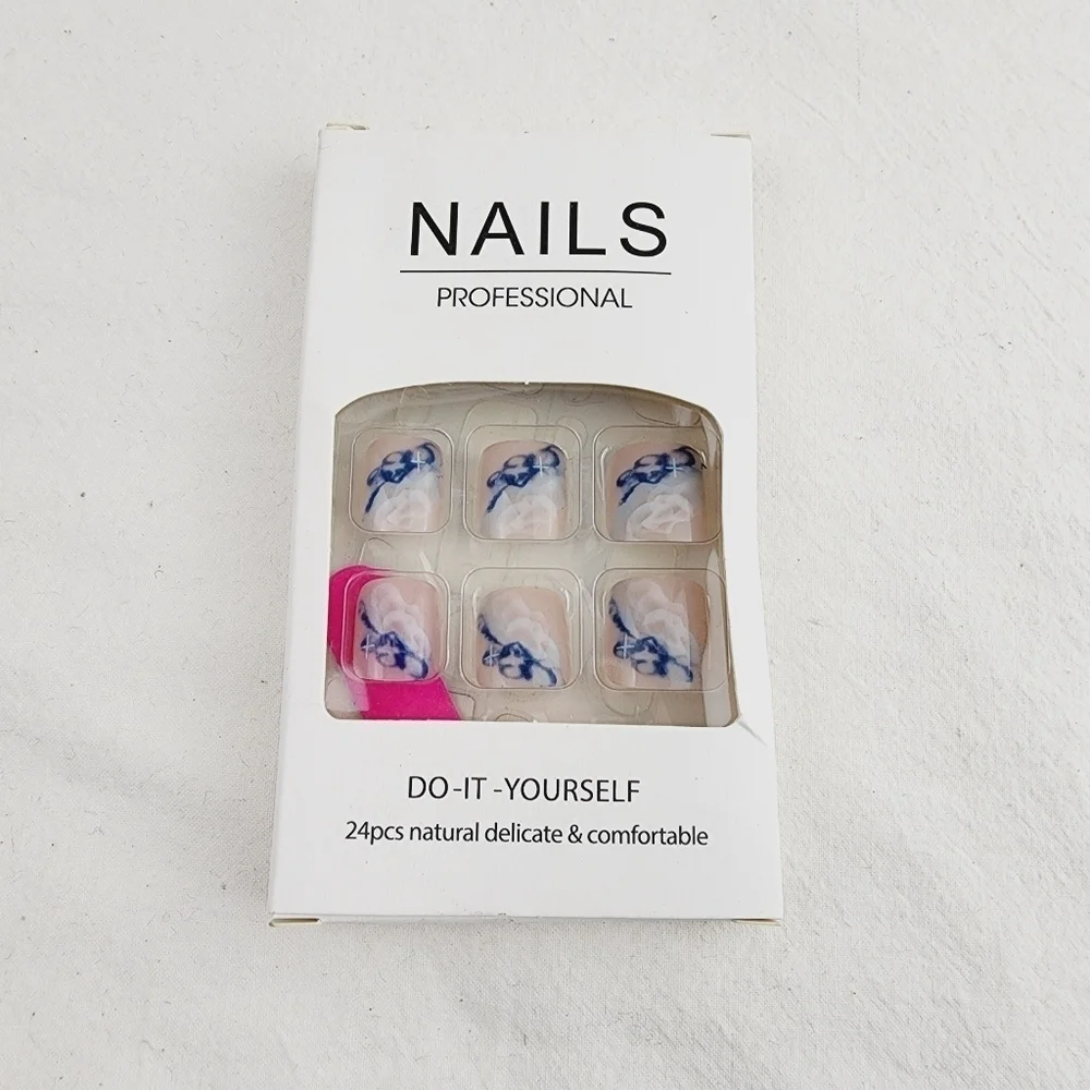 24 Pieces Fake Toe Press On Nails